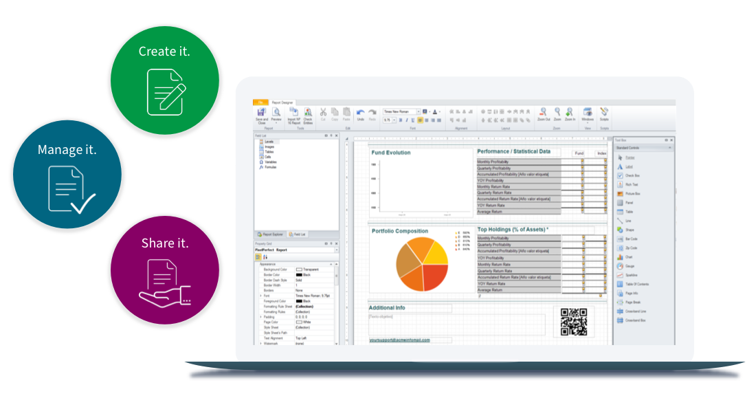 Screenshot demonstrating Qlik nPrinting capabilities.